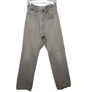 LEE Regular Fit mens straight leg jeans 38x34 tan denim grunge stain distressed